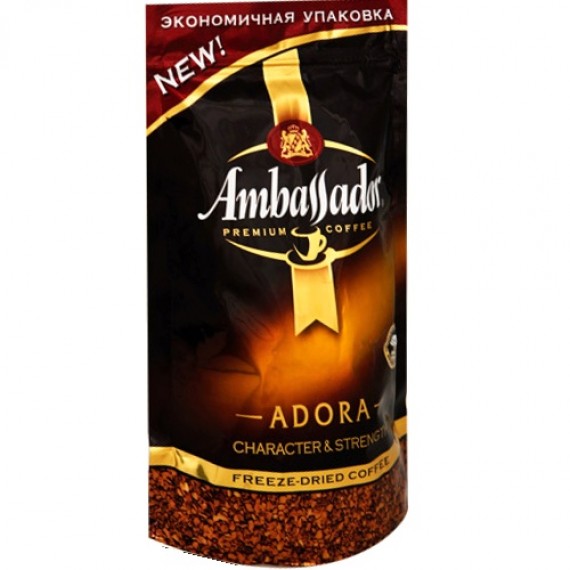 Кофе 'Ambassador' (Амбассадор) Adora растворимый сублимированный 80г пакет