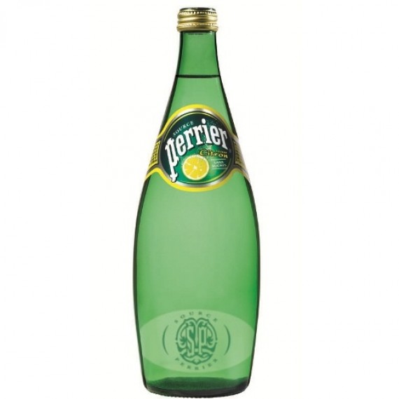 Вода минеральная 'Perrier' (Перье) лимон газированная 0,75л ст. бут