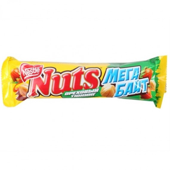 Батончик шоколадный 'Nuts' (Натс) Мега Байт 70г