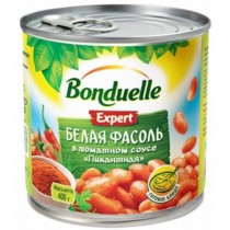 Фасоль 'Bonduelle' (Бондюэль) белая в томатном соусе Пикантная 425г ж/б
