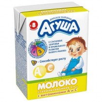Молоко детское 'Агуша' с витаминами А и С 2,5% 200мл