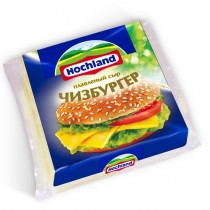 Сыр плавленый 'Hochland' (Хохланд) Чизбургер 48% 150г 8-ломтиков