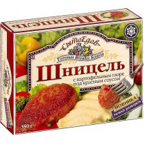 Шницель с картофельным пюре 'СытоЕдов' 350г замороженное блюдо