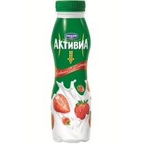 Йогурт питьевой 'Активиа' 2,0% клубника-земляника 290г пл.бутылка Danone