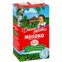Молоко 'Домик в деревне' 3,2% 0,95л стерилизованное пакет