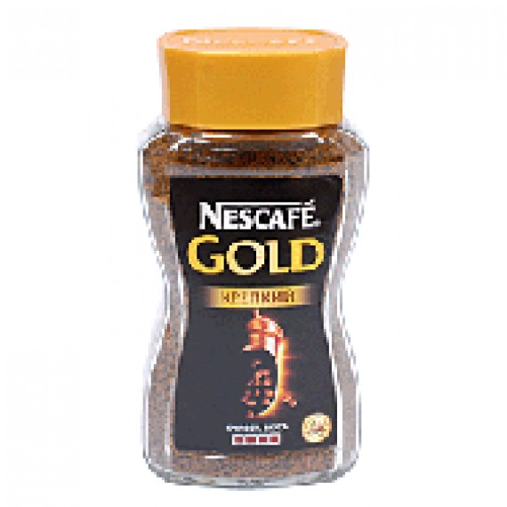 Кофе 'Nescafe Gold' (Нескафе Голд) крепкий растворимый сублимированный 95г ст.банка