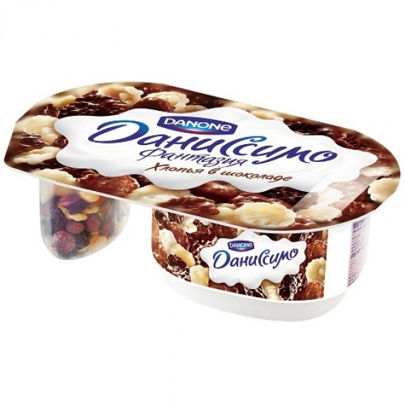 Йогурт 'Даниссимо' Фантазия хлопья в шоколаде 6,9% 105г Danone