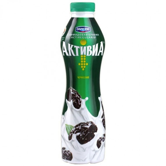 Йогурт питьевой 'Активиа' 2,0% чернослив 690г пл.бутылка Danone