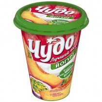 Йогурт 'Чудо' персик-маракуйя 2,5% 335г моностакан