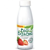 Йогурт питьевой 'Био-Баланс' 1,5% клубника 330г пл.бут