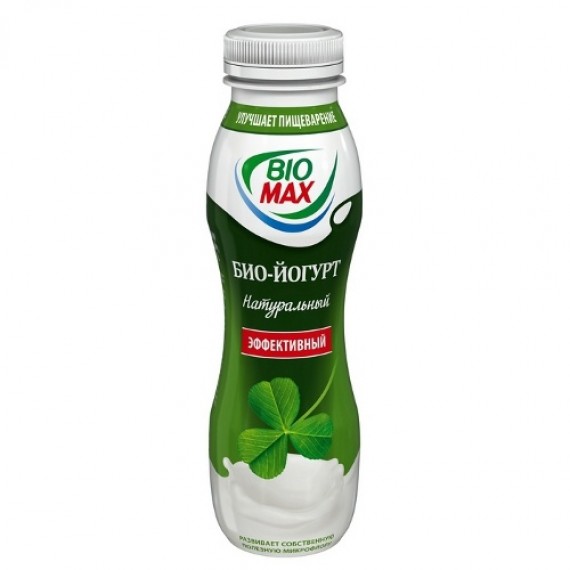 Йогурт питьевой 'Bio-Max' (Био Макс) эффективный натуральный 3,1% 290г