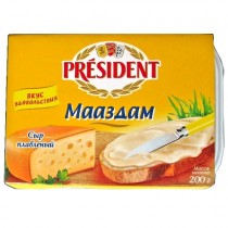 Сыр плавленый 'President' (Президент) мааздам 200г ванночка