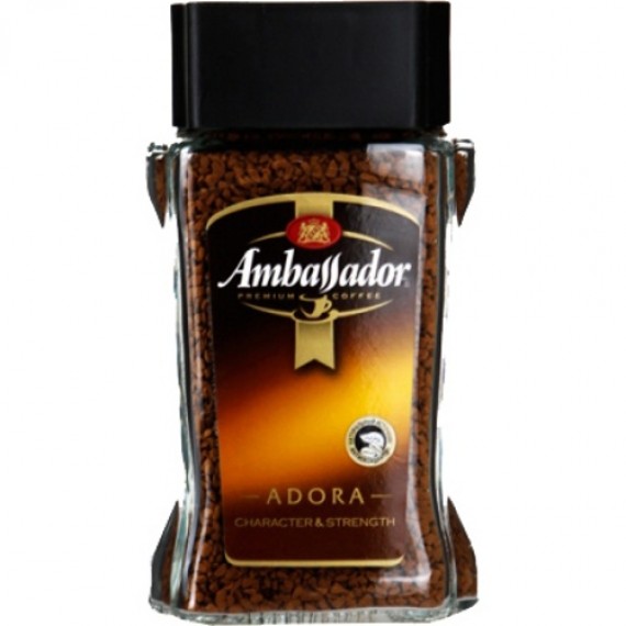 Кофе 'Ambassador' (Амбассадор) Adora растворимый сублимированный 95г ст.банка