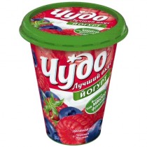 Йогурт 'Чудо' черника-малина 2,5% 335г моностакан