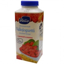 Йогурт питьевой 'Valio' (Валио) с малиной и злаками обезжиренный 0,4% 330г
