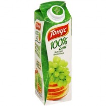 Сок 'Тонус' 100% яблоко, виноград осветленный для детского питания 0,9л