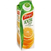 Сок 'Тонус' 100% апельсин c мякотью для детского питания 0,9л