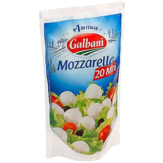 Сыр Моцарелла 'Galbani' (Гальбани) 20 мини 38% 150г поли-пак