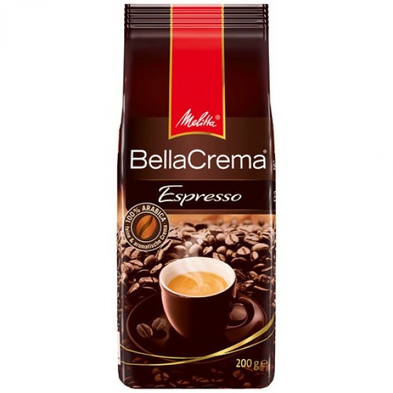 Кофе 'Melitta' (Мелитта) BellaCrema Espresso в зернах 200г
