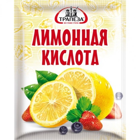 Кислота лимонная 'Трапеза' 25г пакет