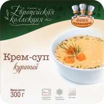 Крем-суп куриный Европейская Коллекция 'Наши Кулинары' 300г замороженное блюдо
