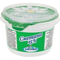 Сметана 'Parmalat' (Пармалат) 15% 200мл пл/стакан