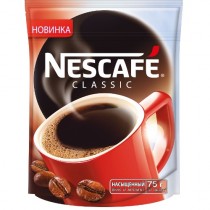 Кофе 'Nescafe Classic' (Нескафе Классик) растворимый гранулированный 75г пакет