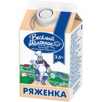 Ряженка 'Веселый молочник' 2,5% 475г