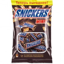 Батончик шоколадный 'Snickers' (Сникерс) Минис 198г пакет