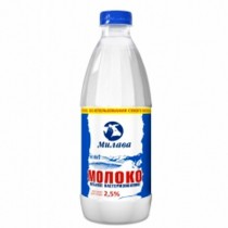 Молоко 'Милава' 2,5% ультрапастеризованное 0,95л пл.бутылка