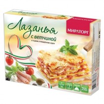 Лазанья 'Мираторг' с ветчиной и сыром в томатном соусе 350г замороженная