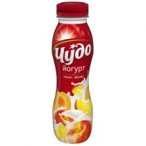 Йогурт питьевой 'Чудо' 2,4% персик-абрикос 290г