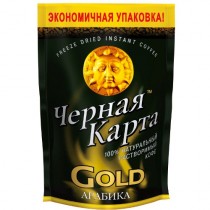 Кофе 'Черная Карта' Gold растворимый 75г пакет