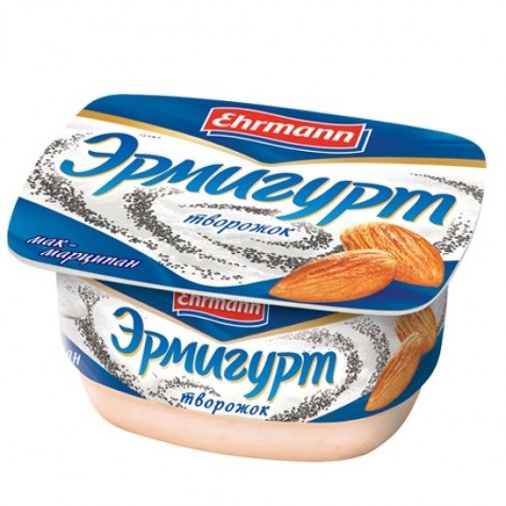 Творожок 'Ehrmann' (Эрманн) Эрмигурт мак-марципан 5% 135г