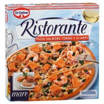 Пицца 'Ristorante' (138торанте) Лосось тунец и креветки 355г Dr.Oetker карт.уп