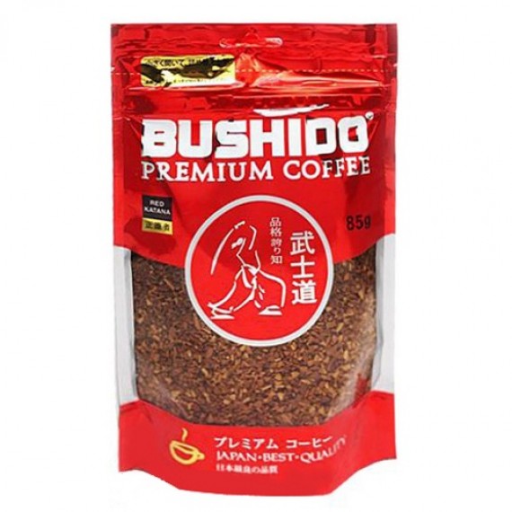 Кофе 'Bushido' (Бушидо) Red натуральный растворимый сублимированный 85г пакет