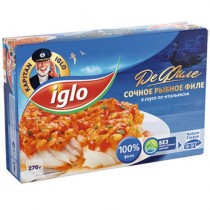 Сочное рыбное филе в соусе по-итальянски ДеФиле 'Iglo' (Игло) 270г замороженное блюдо