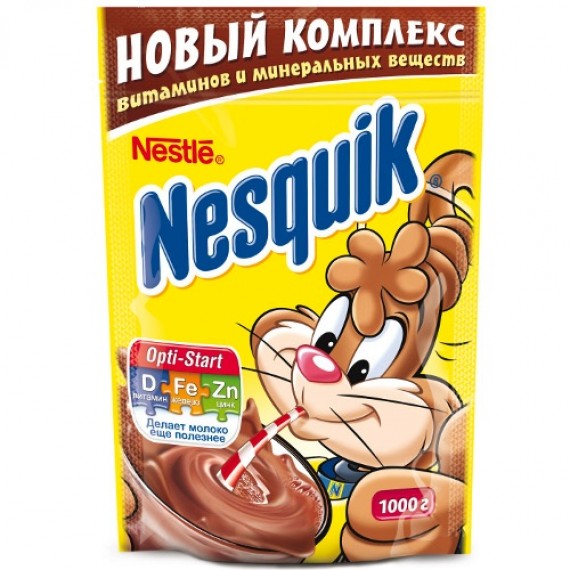 Напиток 'Nesquik' (Несквик) Плюс растворимый шоколадный 1000г пакет