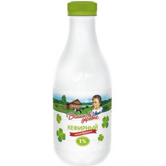 Напиток кисломолочный 'Домик в деревне' Кефирный 1,0% 930г пл.бутылка