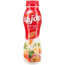 Йогурт питьевой 'Чудо' Тропический микс 2,4% киви-апельсин-маракуйя 290г