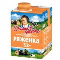 Ряженка 'Домик в деревне' 3,2% 0,5л тетрапак