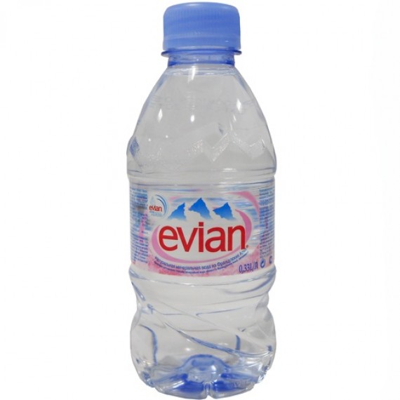 Вода минеральная 'Evian' (Эвиан) негазированная 0,33л пл.бутылка