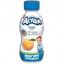 Йогурт детский питьевой 'Агуша' персик 2,7% 200мл пл.бутылка