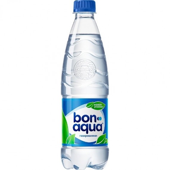 Вода питьевая 'Bon Aqua' (Бон Аква) газированная 0,5л пл.бутылка