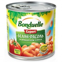 Фасоль 'Bonduelle' (Бондюэль) белая в томатном соусе 425г ж/б